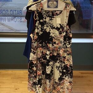 Xhilaration Cream and Pink Midi Sundress